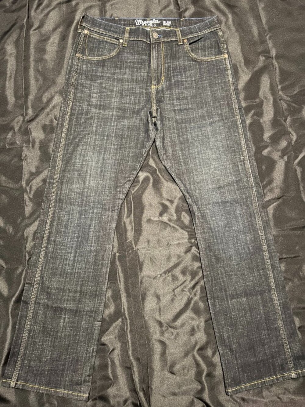Wrangler Retro Slim Boot Jeans 34x34 Dark Wash Denim Mens
